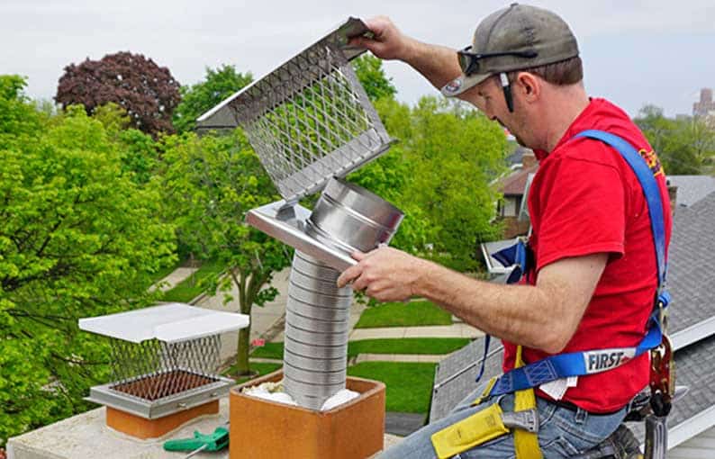 Chimney installation