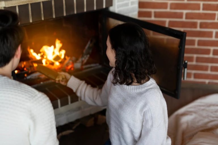 Gas Fireplace cleaning