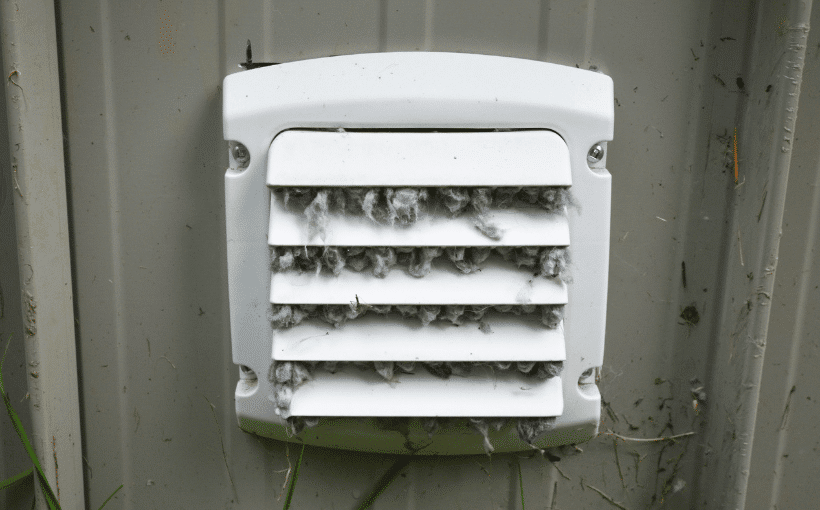 A clogged dryer vent